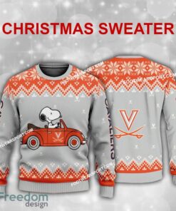 Best Design Snoopy Driving Car Virginia Cavaliers Xmas Sweater Gift Holidays
