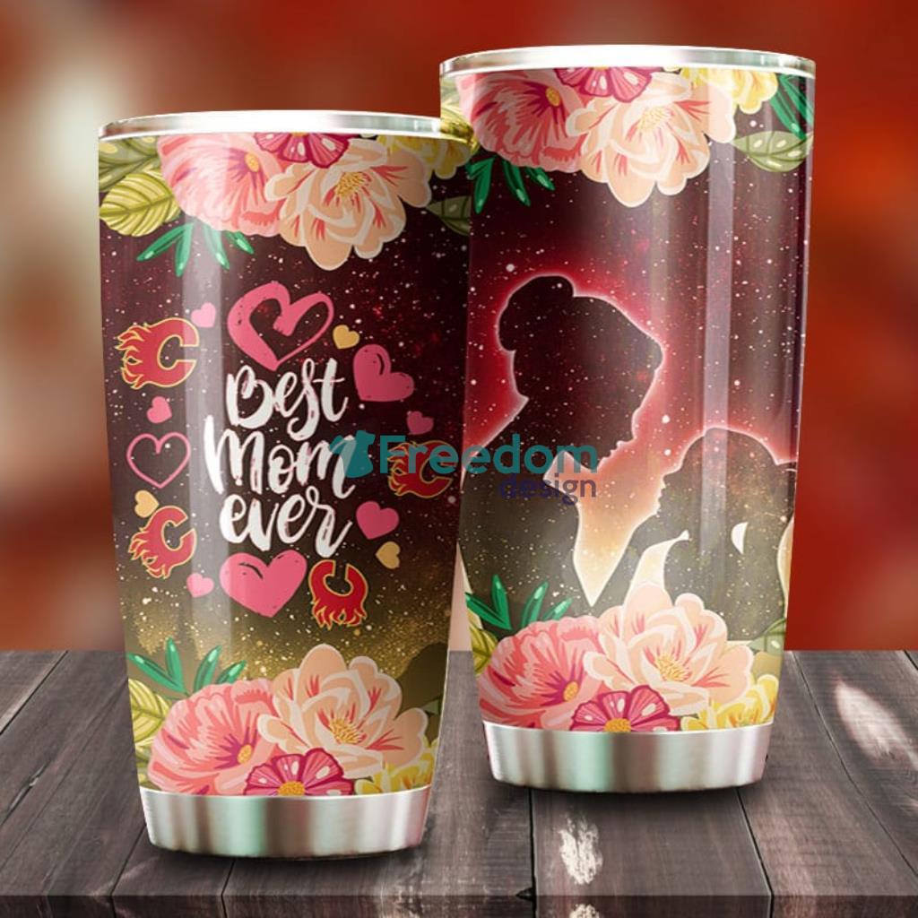 Best Mom Ever Cool Flower Calgary Flames NHL Tumbler G Fanatics image Best Mom Ever Cool Flower Calgary Flames NHL Tumbler - G Fanatics Product Photo 1
