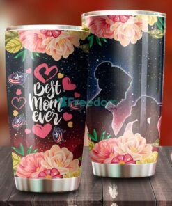 Best Mom Ever Cool Flower Columbus Blue Jackets NHL Tumbler – G Fanatics
