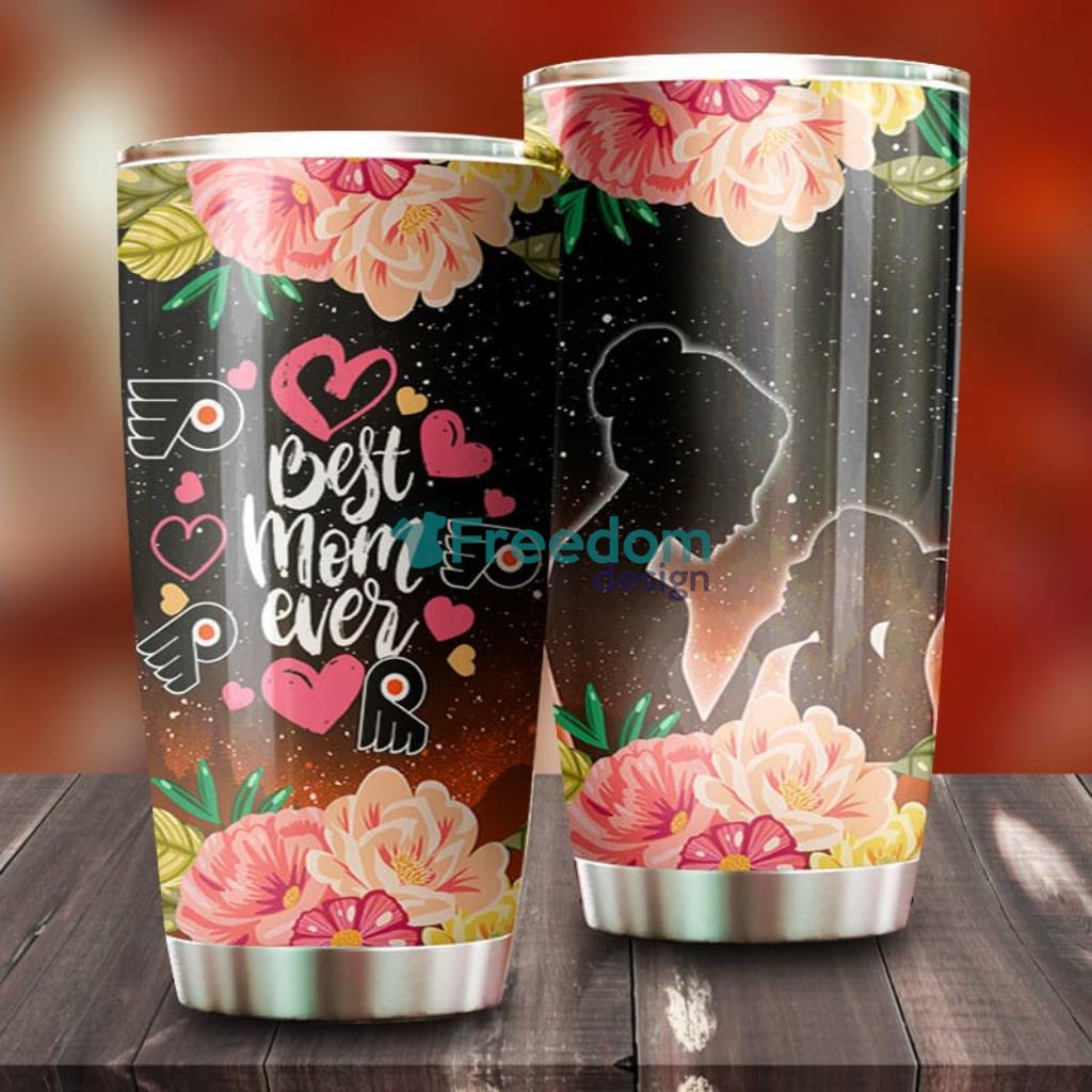 Best Mom Ever Cool Flower Philadelphia Flyers NHL Tumbler G Fanatics image Best Mom Ever Cool Flower Philadelphia Flyers NHL Tumbler - G Fanatics Product Photo 1