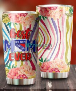 Best Mom Ever Flower New York Rangers NHL Tumbler For Everyone