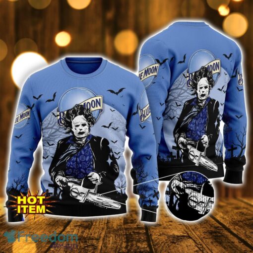 Blue Moon Horror Halloween AOP Sweater For Men And Women Halloween Gift Product Photo 1