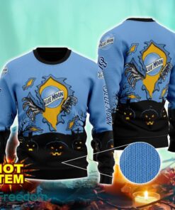 Blue Moon Scary Night Halloween Hand Pull Out Halloween 3D Sweater For Men and Women