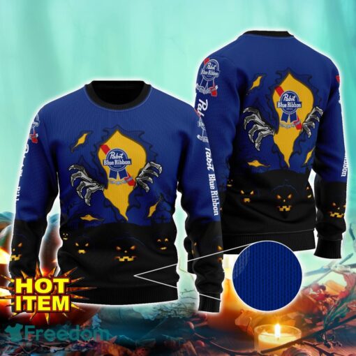 Blue Ribbon Scary Night Halloween Hand Pull Out Halloween 3D Sweater For Men and Women Product Photo 1