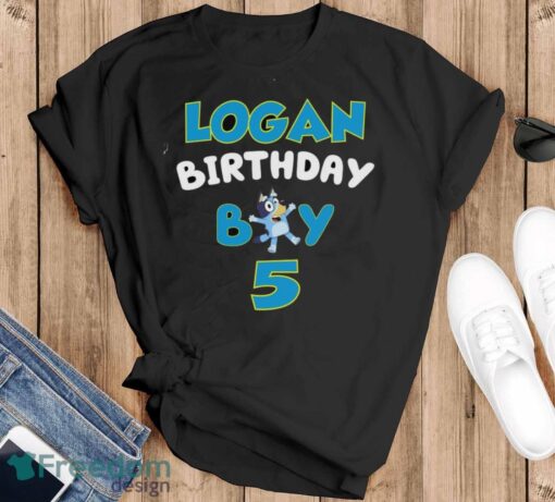 Bluey Birthday Boy Shirt, Birthday Shirt for Boy and Girl, Bluey Birthday Girl Shirt - Black T-Shirt