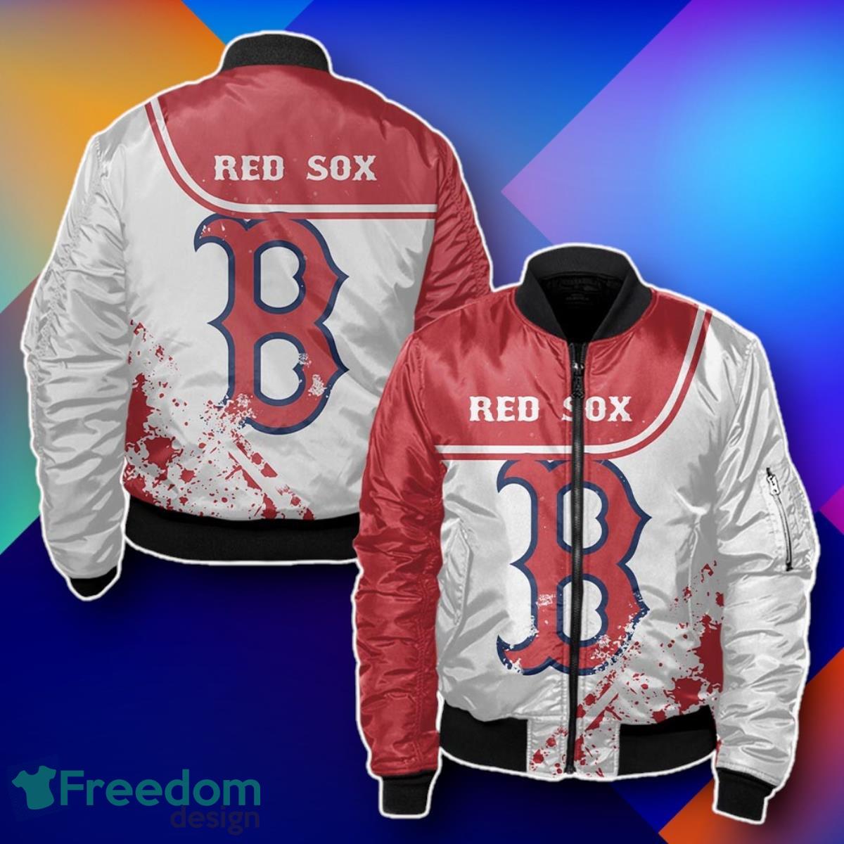 Boston Red Sox Bomber 3D Special Gift For Men And Women image Boston Red Sox Bomber 3D Special Gift For Men And Women Product Photo 1