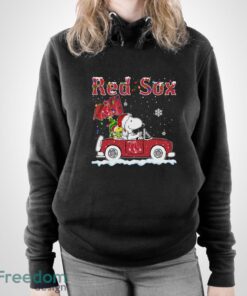 Boston Red Sox Snoopy And Woodstock Driving Car Shirt Sweatshirt Hoodie - Unisex Pullover Hoodie