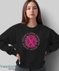 Breast Cancer Awareness Shirt, Pink Ribbon Sunflower - Sweatshirt