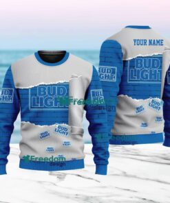 Bud Light Logo New Idea Christmas Ugly Sweater 3D For Men And Women
