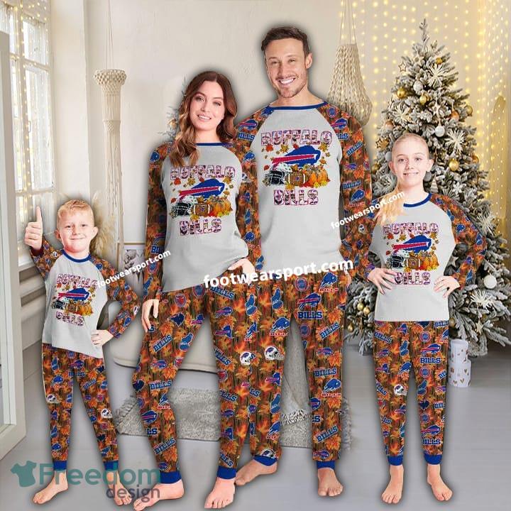 Buffalo Bills Fall Christmas Family Pajamas Set Kid Men Women image Buffalo Bills Fall Christmas Family Pajamas Set Kid Men Women - Buffalo Bills Fall Christmas Family Pajamas Set Kid Men Women