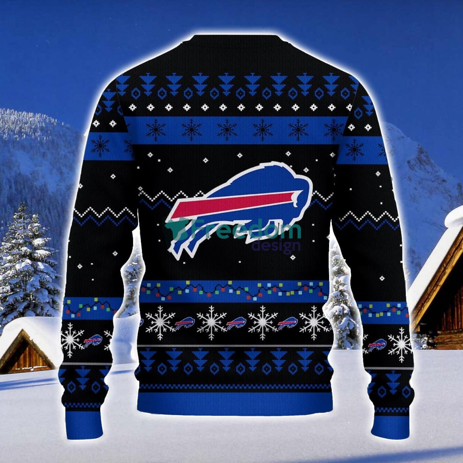 Buffalo Bills Santa Claus Ugly Christmas Sweater Christmas Gift 3D Sweater image Buffalo Bills Santa Claus Ugly Christmas Sweater Christmas Gift 3D Sweater Product Photo 2