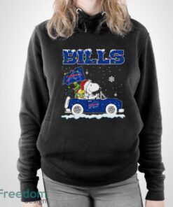 Buffalo Bills Snoopy And Woodstock Driving Car Shirt Sweatshirt Hoodie - Unisex Pullover Hoodie