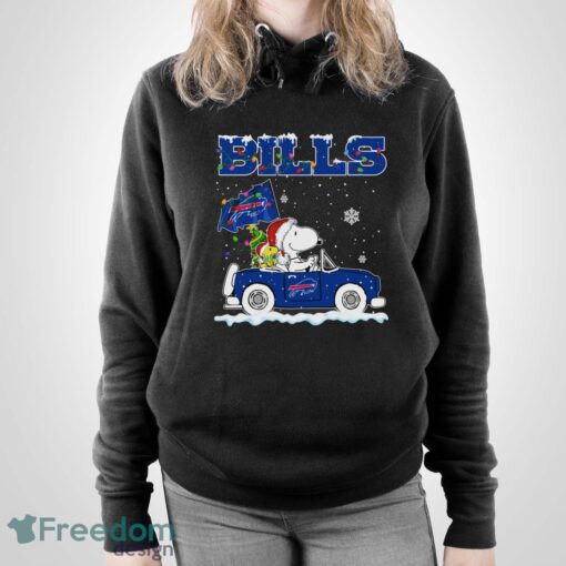 Buffalo Bills Snoopy And Woodstock Driving Car Shirt Sweatshirt Hoodie - Unisex Pullover Hoodie