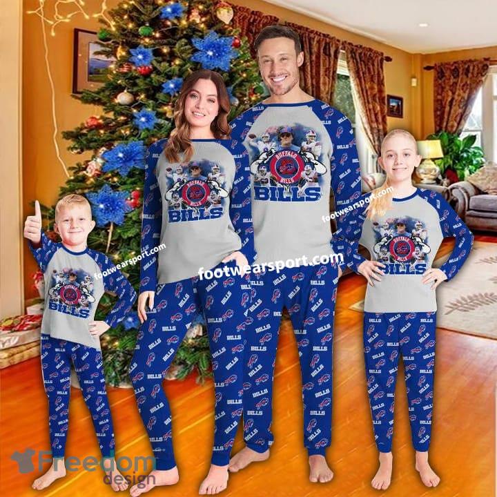 Buffalo Bills Transfer Christmas Pajamas Set Family Kid Men Women image Buffalo Bills Transfer Christmas Pajamas Set Family Kid Men Women - Buffalo Bills Transfer Christmas Pajamas Set Family Kid Men Women