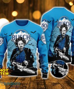 Busch Light Horror Halloween AOP Sweater For Men And Women Halloween Gift