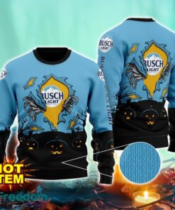 Busch Light Scary Night Halloween Hand Pull Out Halloween 3D Sweater For Men and Women