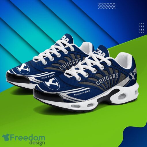 BYU Cougars Air Cushion Sports Shoes Custom Name Gift For Fans Men Women Shoes Product Photo 2