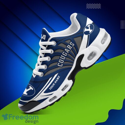 BYU Cougars Air Cushion Sports Shoes Custom Name Gift For Fans Men Women Shoes Product Photo 1