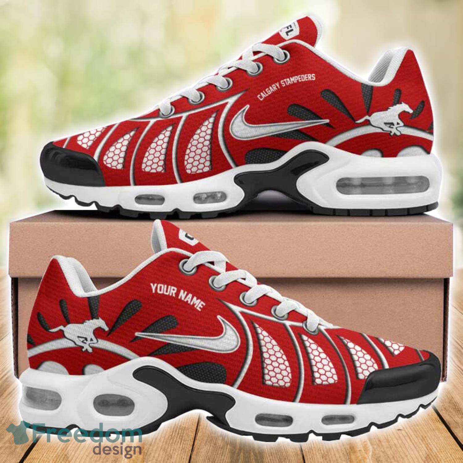 Calgary Stampeders Ultra Air Cushion Sports Shoes Custom Name For Men And Women TN Shoes Sneakers image Calgary Stampeders Ultra Air Cushion Sports Shoes Custom Name For Men And Women TN Shoes Sneakers Product Photo 1