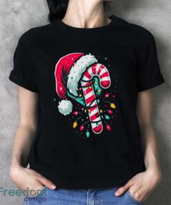 Candy Cane Crew Christmas Lights Family Matching Xmas Shirt - Ladies T-Shirt