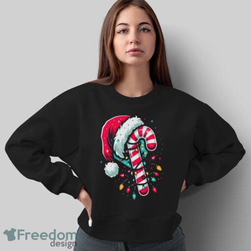 Candy Cane Crew Christmas Lights Family Matching Xmas Shirt - Sweatshirt