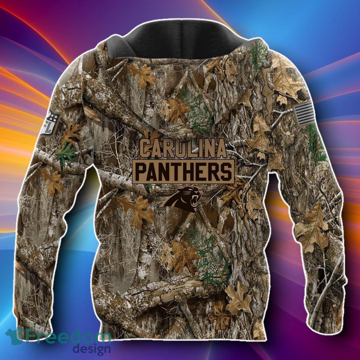 Carolina Panthers Panthers Realtree Hunting Camo 3D Hoodies Unique Gift image Carolina Panthers Panthers Realtree Hunting Camo 3D Hoodies Unique Gift Product Photo 2