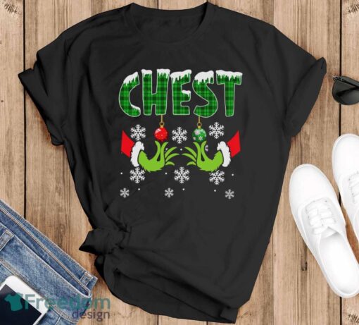 Chest Nuts Christmas Shirt Funny Matching Couple Chestnuts Shirt - Black T-Shirt