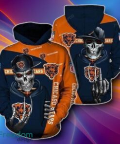 Chicago Bears Hip Hop Skull 3D Hoodies Unique Gift