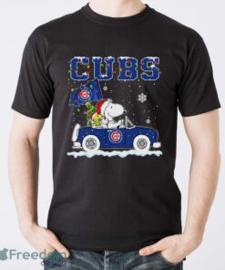 Chicago Cubs Snoopy And Woodstock Driving Car Shirt Sweatshirt Hoodie