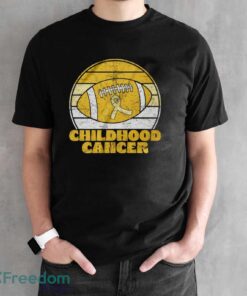 Childhood Cancer Football Shirt, Pediatric Cancer Support - Black Unisex T-Shirt