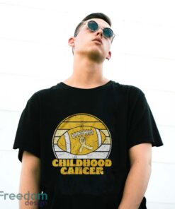 Childhood Cancer Football Shirt, Pediatric Cancer Support - G500 Gildan T-Shirt