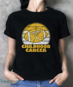 Childhood Cancer Football Shirt, Pediatric Cancer Support - Ladies T-Shirt