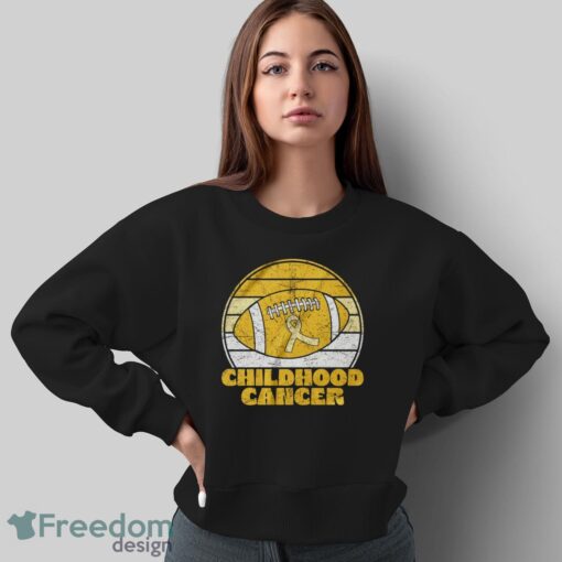 Childhood Cancer Football Shirt, Pediatric Cancer Support - Sweatshirt