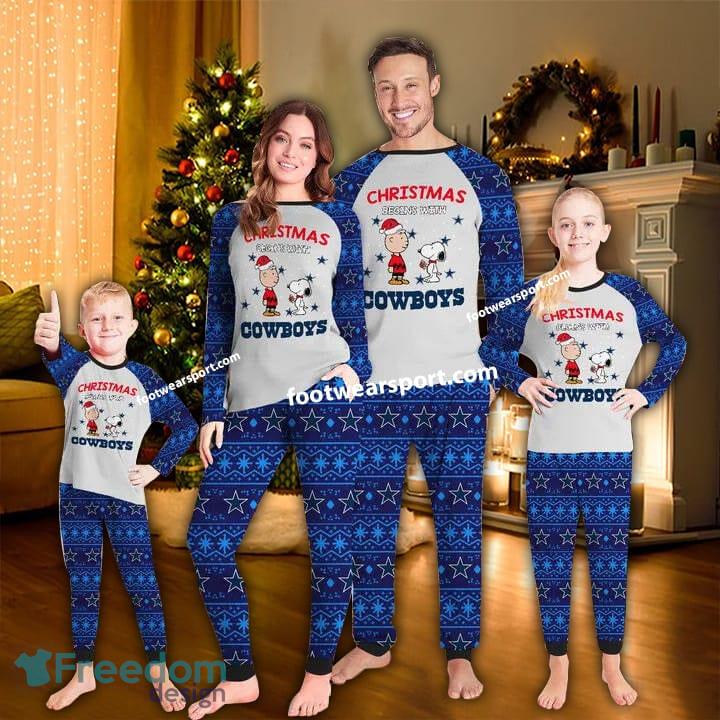 Christmas Begins With Dallas Cowboys Ugly Christmas Pajamas Set Family Kid Men Women image Christmas Begins With Dallas Cowboys Ugly Christmas Pajamas Set Family Kid Men Women - Christmas Begins With Dallas Cowboys Ugly Christmas Pajamas Set Family Kid Men Women