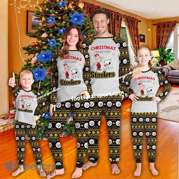 Christmas Begins With Pittsburgh Steelers Christmas Pajamas Set Family Kid Men Women image Christmas Begins With Pittsburgh Steelers Christmas Pajamas Set Family Kid Men Women - Christmas Begins With Pittsburgh Steelers Christmas Pajamas Set Family Kid Men Women