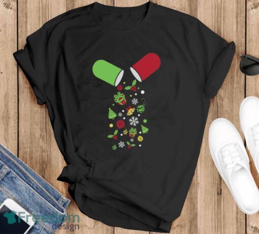 Christmas Pharmacy Tech Sweatshirt, Pharmacist Xmas Hoodie, Holiday Pharmacy Sweater - Black T-Shirt