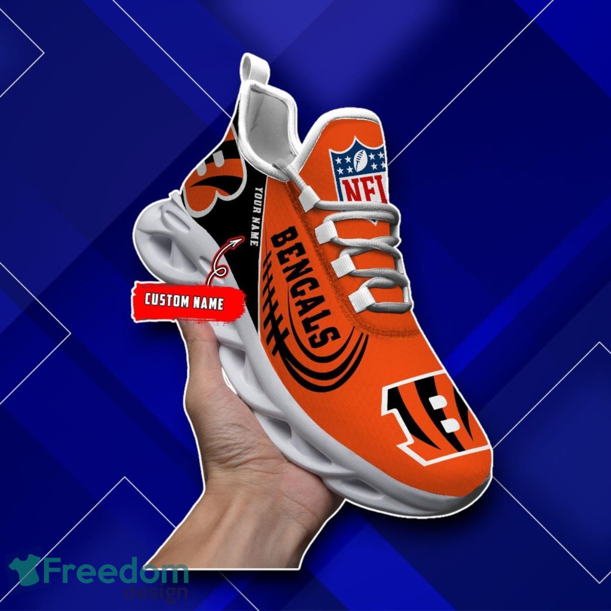 Cincinnati Bengals Custom Name Max Soul Shoes Lovely Gift For Men Women image Cincinnati Bengals Custom Name Max Soul Shoes Lovely Gift For Men Women Product Photo 1