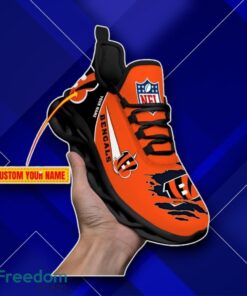 Cincinnati Bengals Custom Name NFL Max Soul Shoes Impressive Gift For Fan