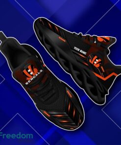 Cincinnati Bengals Custom Name NFL Sport Black Max Soul Shoes Impressive Gift