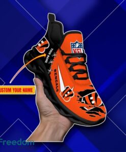Cincinnati Bengals Custom Name Ripped Design NFL Max Soul Shoes Impressive Gift Product Photo 2