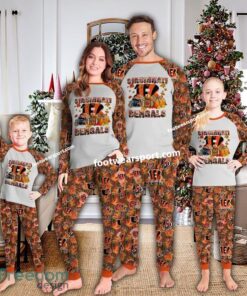 Cincinnati Bengals Fall Xmas Family Pajamas Set Kid Men Women
