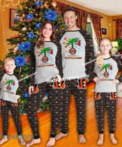 Cincinnati Bengals Happy HalloThankmas Christmas Pajamas Set Family Kid Men Women