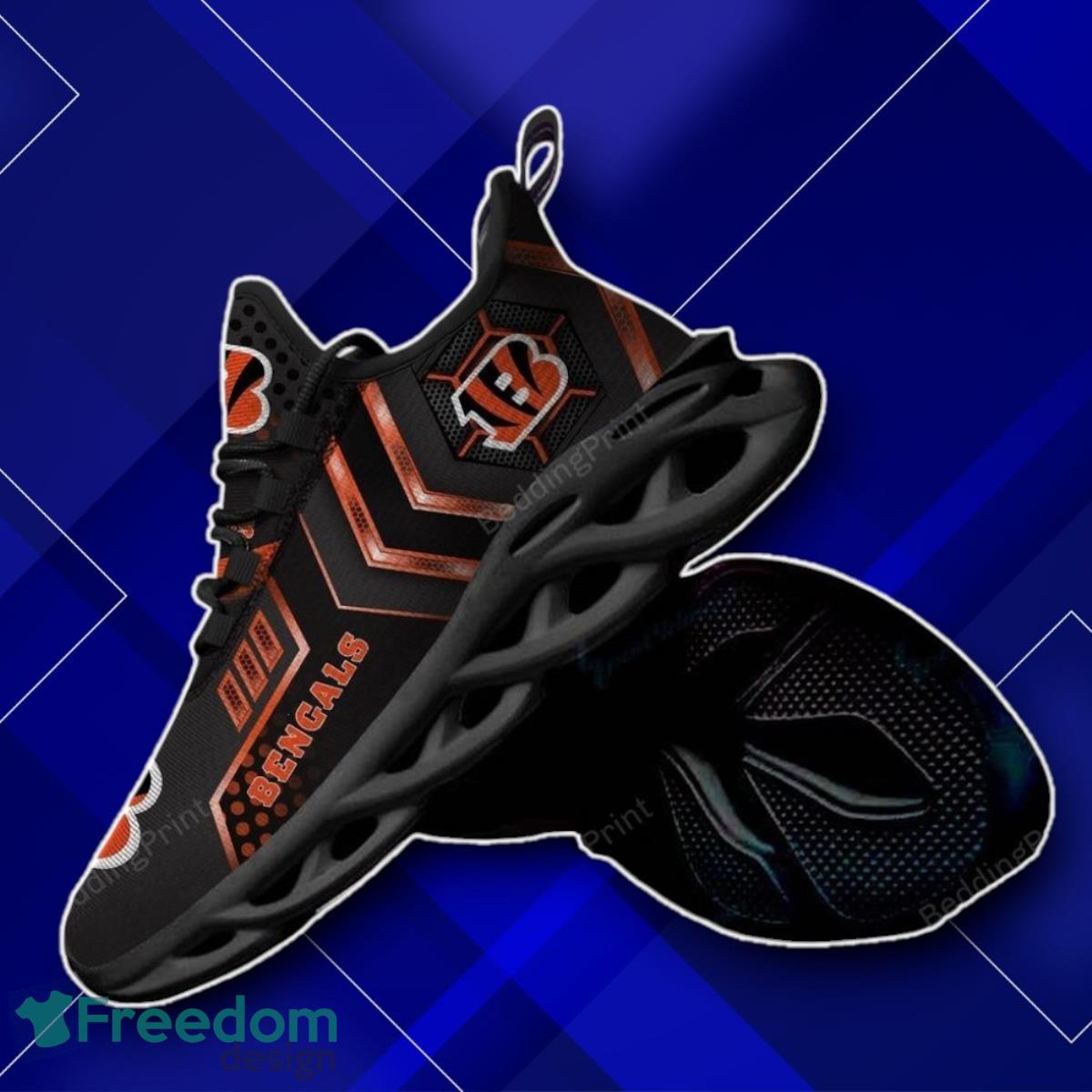 Cincinnati Bengals NFL Hot Black Orange Max Soul Shoes Lovely Gift image Cincinnati Bengals NFL Hot Black Orange Max Soul Shoes Lovely Gift Product Photo 1