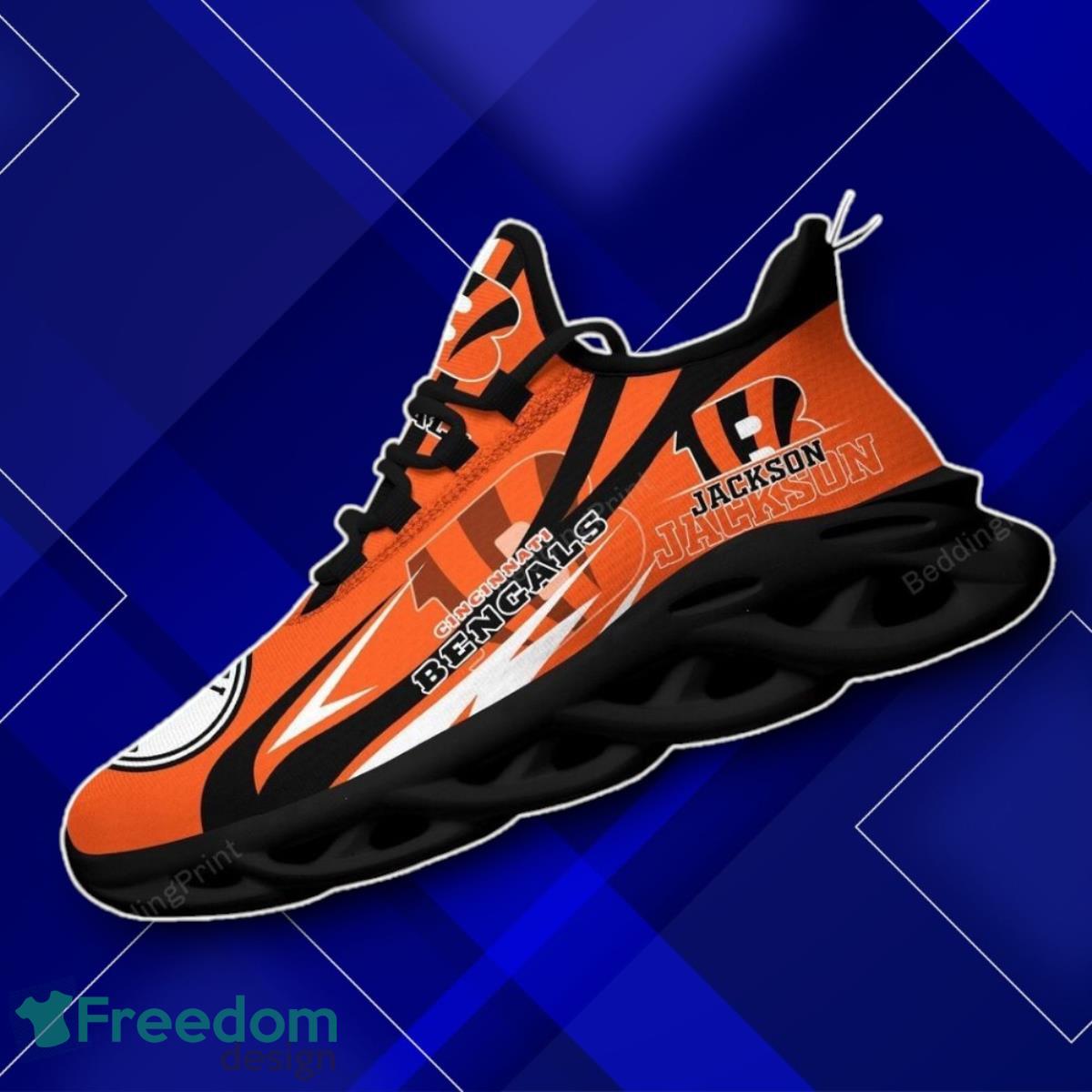 Cincinnati Bengals NFL Orange Color Max Soul Shoes Lovely Gift image Cincinnati Bengals NFL Orange Color Max Soul Shoes Lovely Gift Product Photo 1