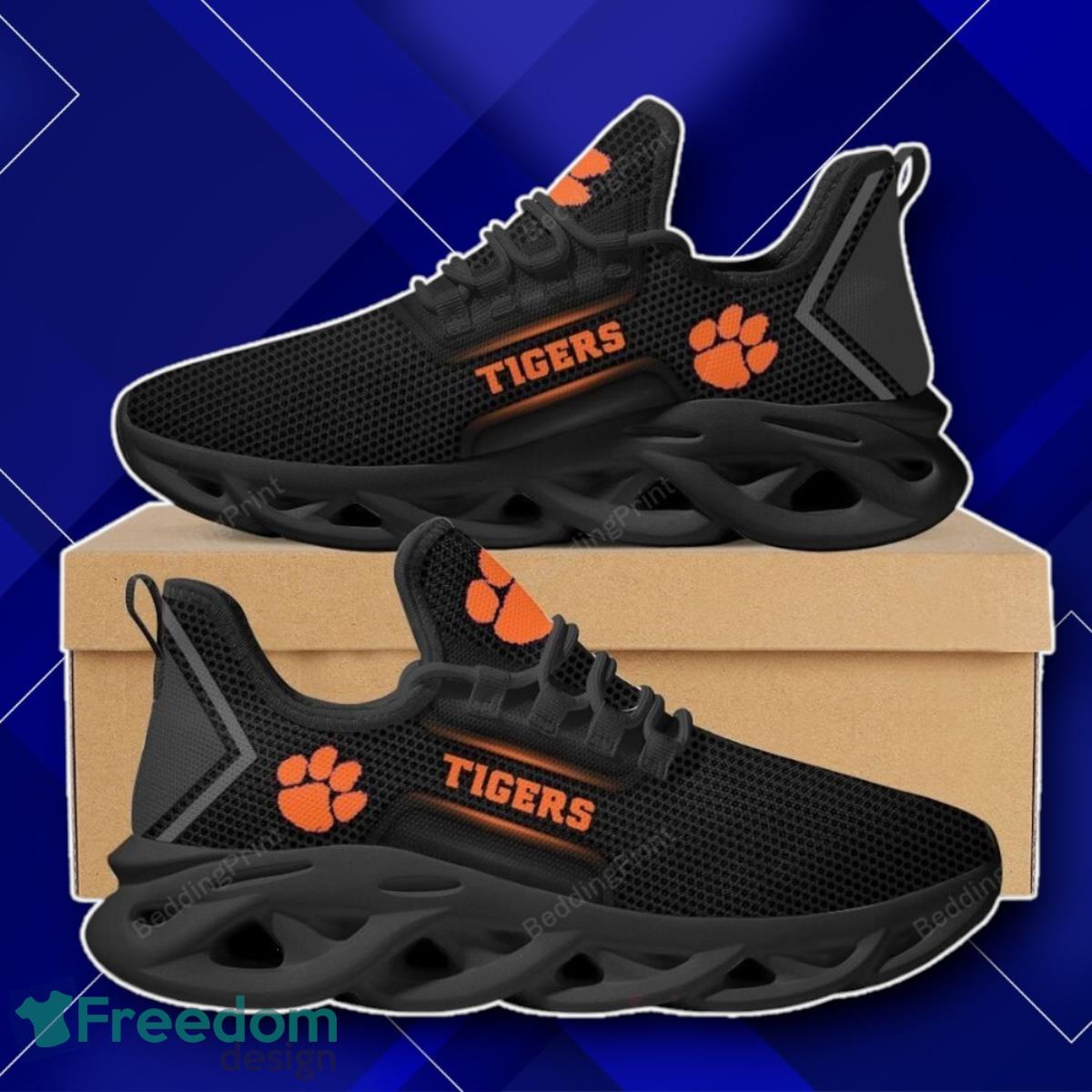 Clemson Tigers NCAA Hot Black Orange Max Soul Shoes Impressive Gift image Clemson Tigers NCAA Hot Black Orange Max Soul Shoes Impressive Gift Product Photo 1