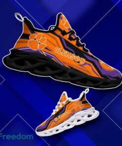 Clemson Tigers NCAA Hot Black Orange Violet Max Soul Shoes Impressive Gift