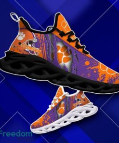 Clemson Tigers NCAA Hot Violet Mix Orange Max Soul Shoes Impressive Gift