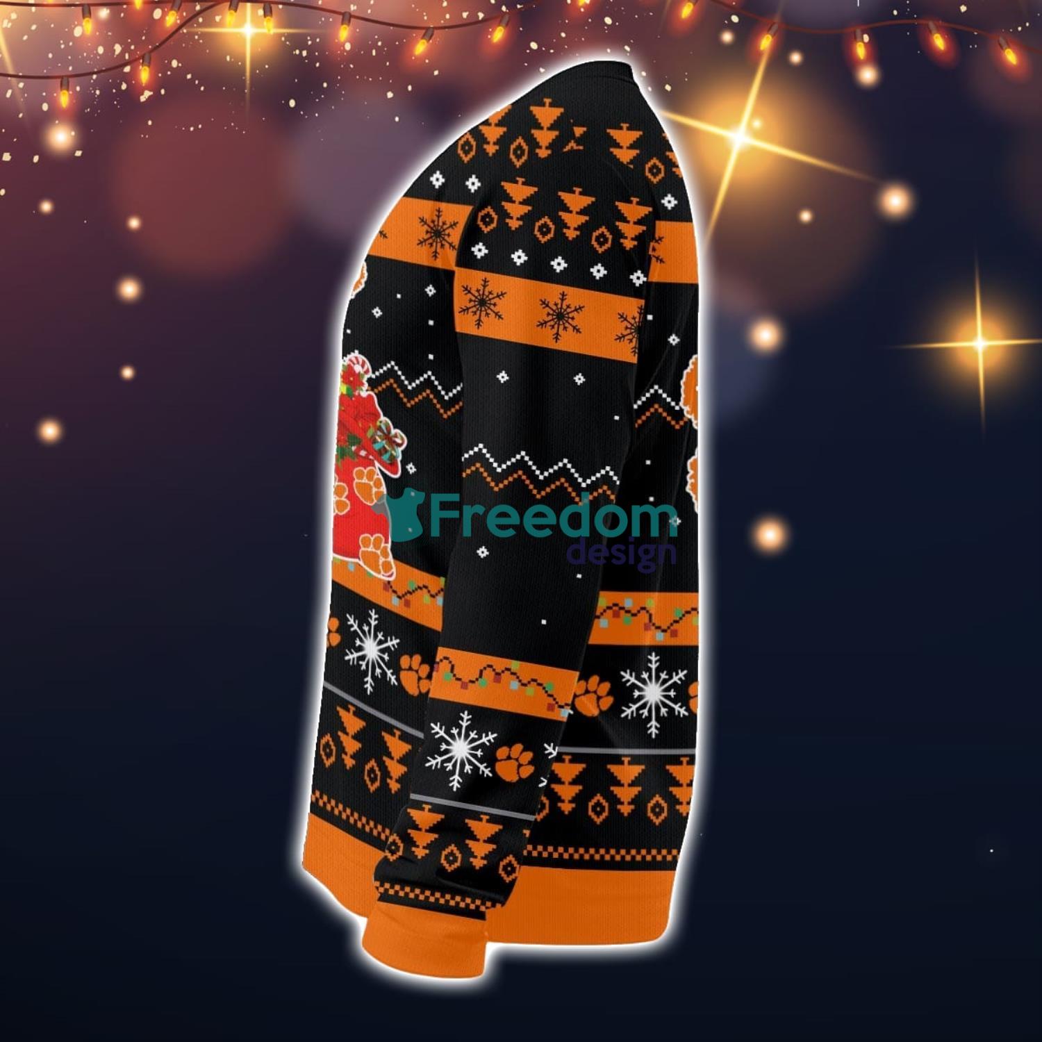 Clemson Tigers Santa Claus Ugly Christmas Sweater Christmas Gift 3D Sweater Clemson Tigers Santa Claus Ugly Christmas Sweater Christmas Gift 3D Sweater Product Photo 3