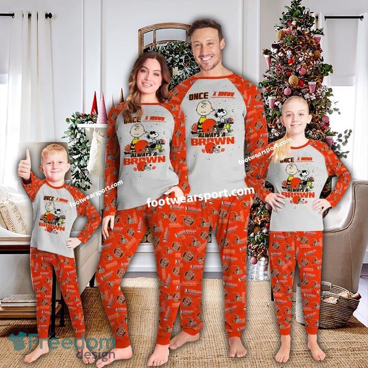 Cleveland Browns Once A Brown Always A Brown Xmas Family Pajamas Set Kid Men Women image Cleveland Browns Once A Brown - Always A Brown Xmas Family Pajamas Set Kid Men Women - Cleveland Browns Once A Brown - Always A Brown Xmas Family Pajamas Set Kid Men Women