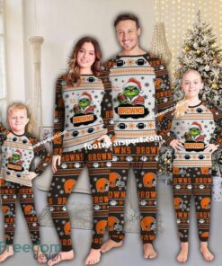 Cleveland Browns Tis The Season Christmas Gift Xmas Family Pajamas Set For Men Women Kid